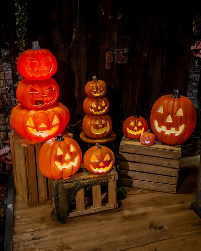Classic Halloween Pumpkin With Light 22cm