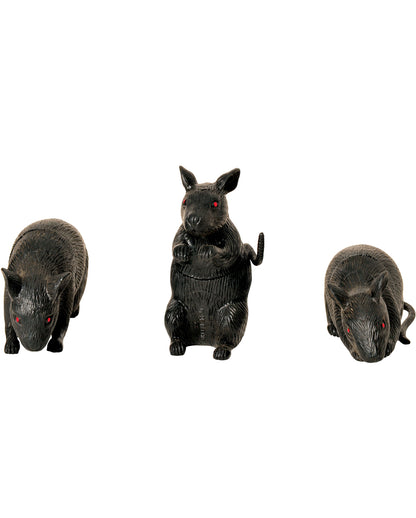 Schwarze kleine Deko Maus 1 St.