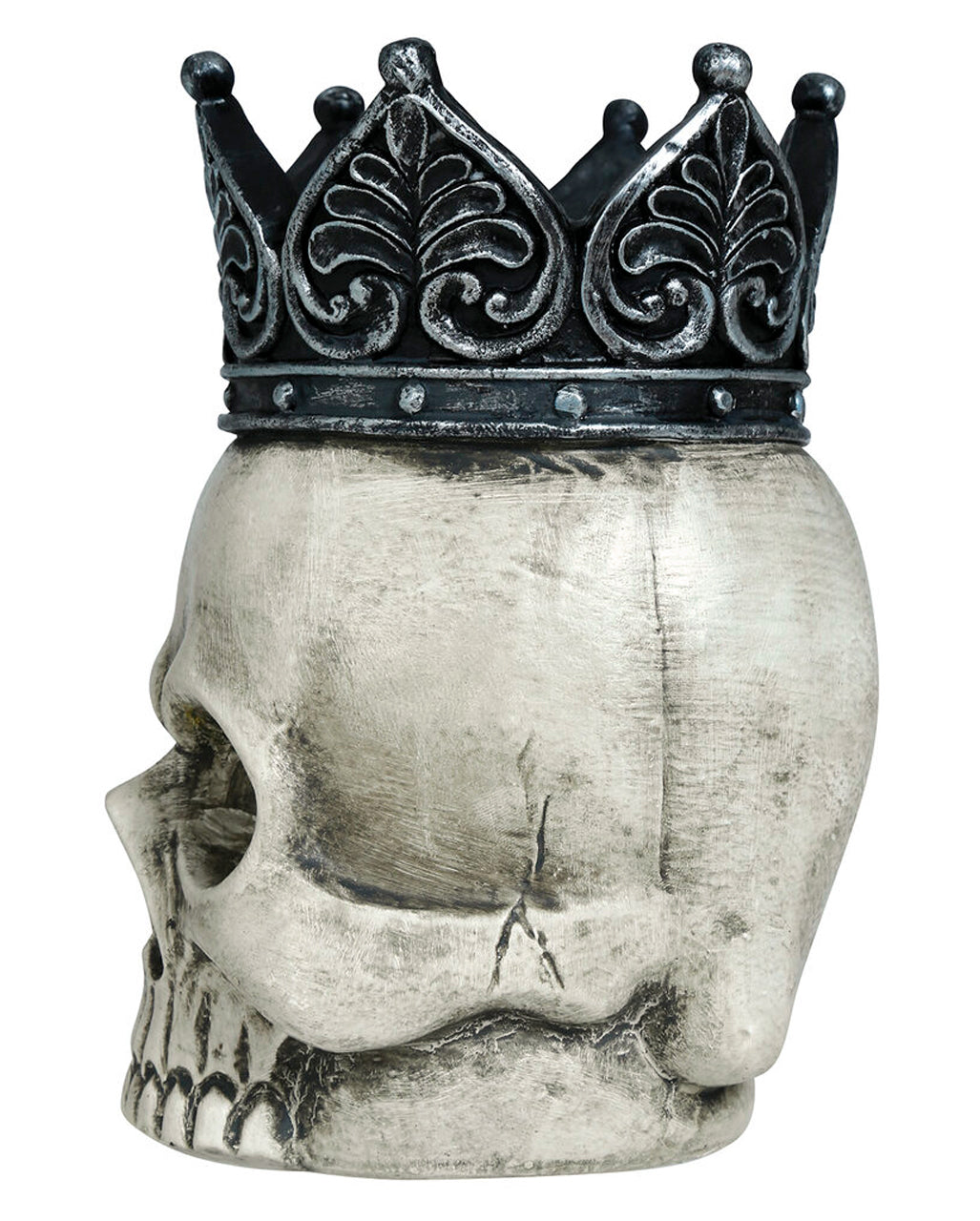 Kleiner Totenkopf mit Krone 14 x11 cm
