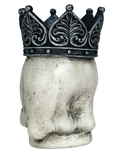 Kleiner Totenkopf mit Krone 14 x11 cm