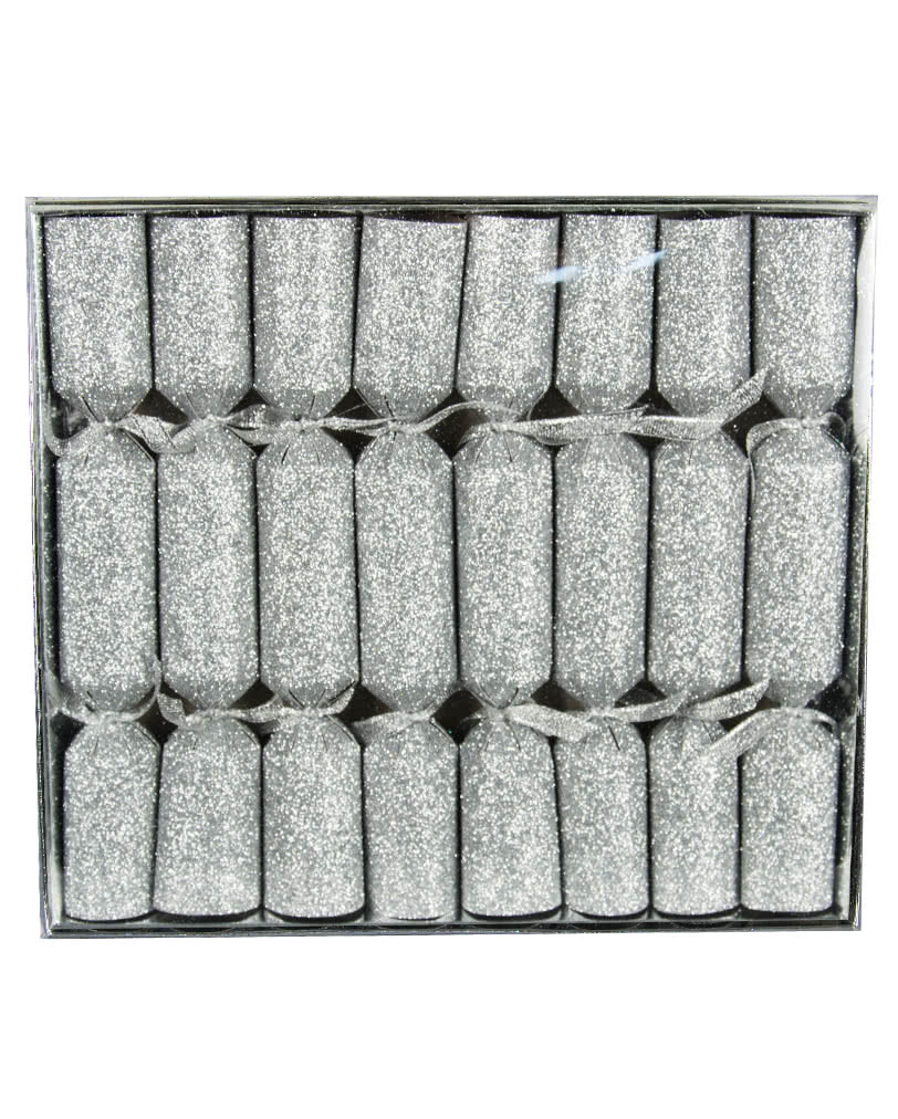 Knallbonbons Glitzereffekt Silber 8 St.
