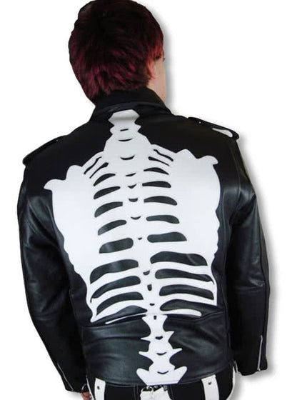 Skelett Lederjacke