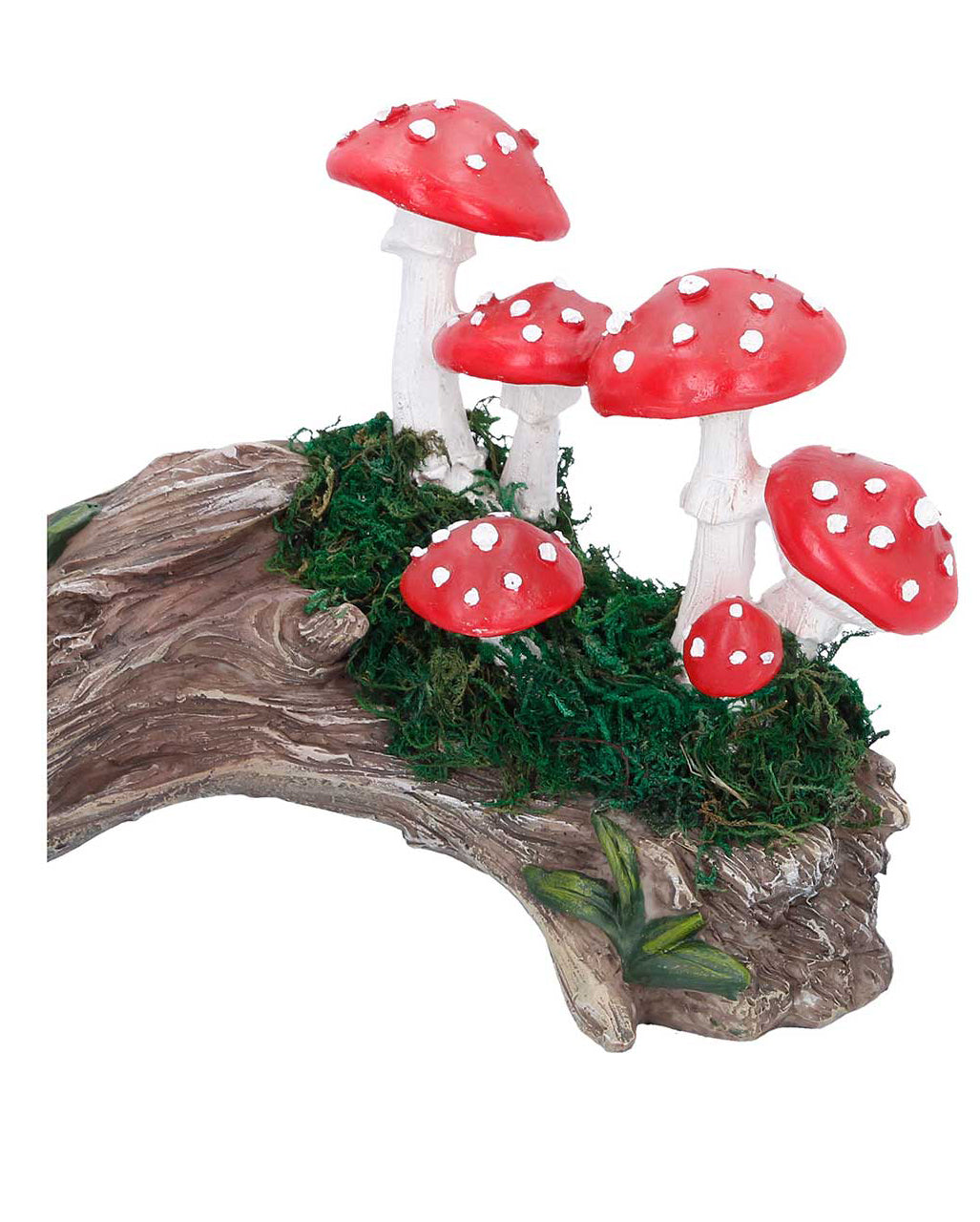 Knorriger Baumstamm mit Giftpilzen 23 x 15cm