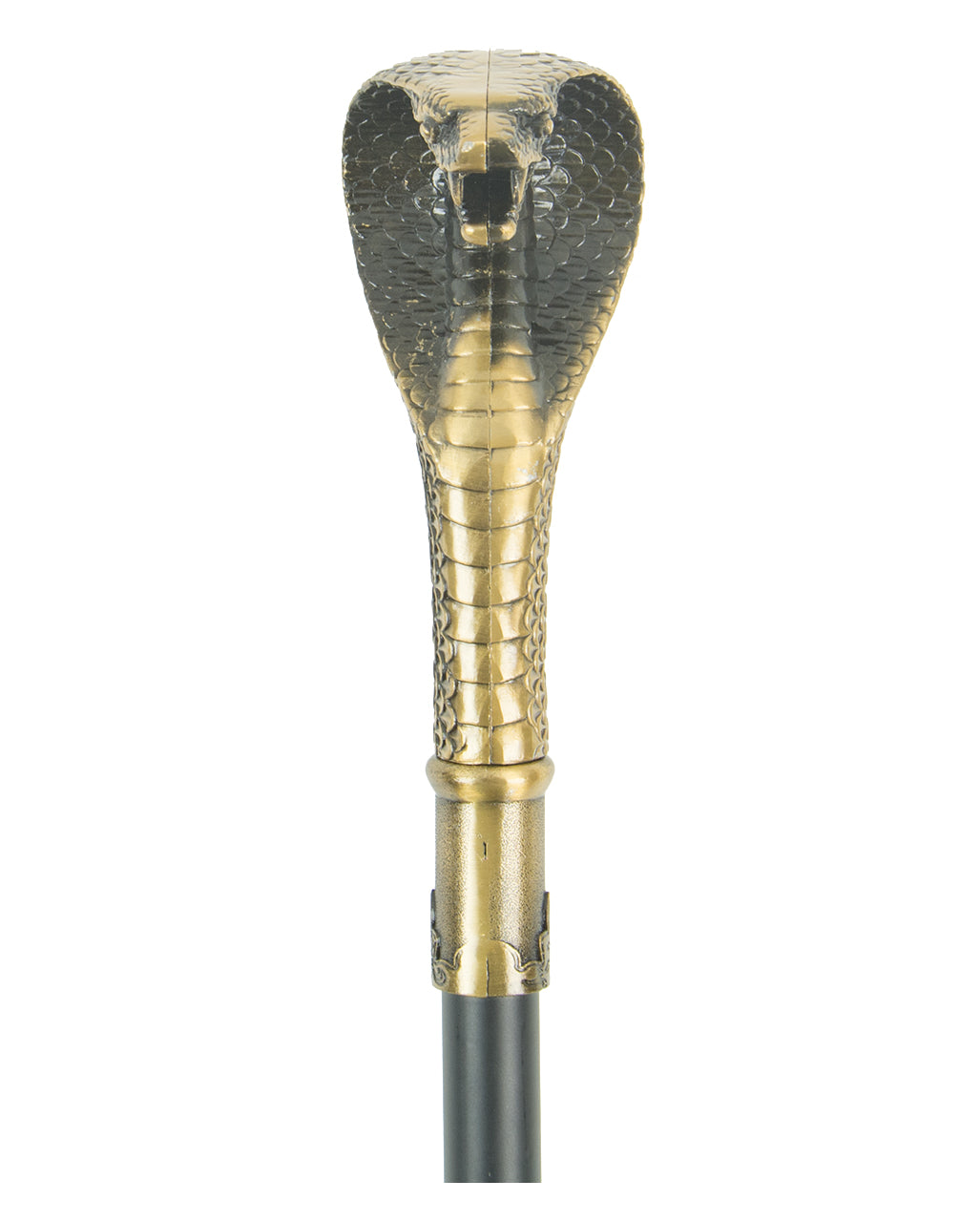 Messingfarbener Gehstock Kobra