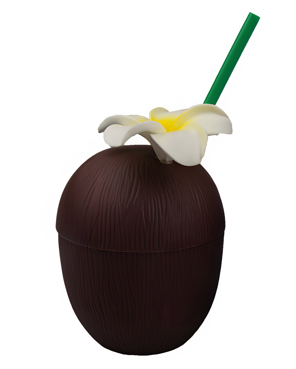Kokosnuss Partybecher mit Strohhalm 650ml