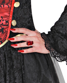 Ring mit Rotem Edelstein als Kostümaccessoire