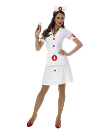 Klassisches Krankenschwester Kostüm 3-tlg.