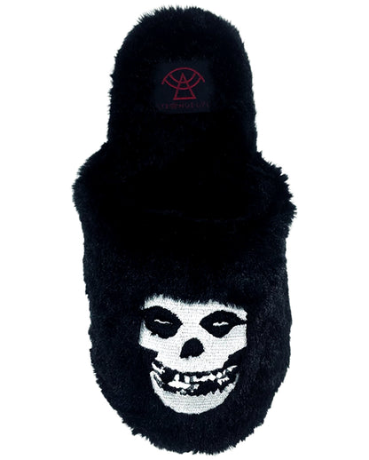 Schwarze Kreepy Kozy Misfits Plüsch Hausschuhe