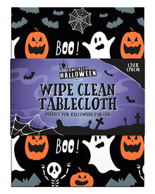 Halloween Tischdecke Kürbis Geist & Skelett 132x178cm