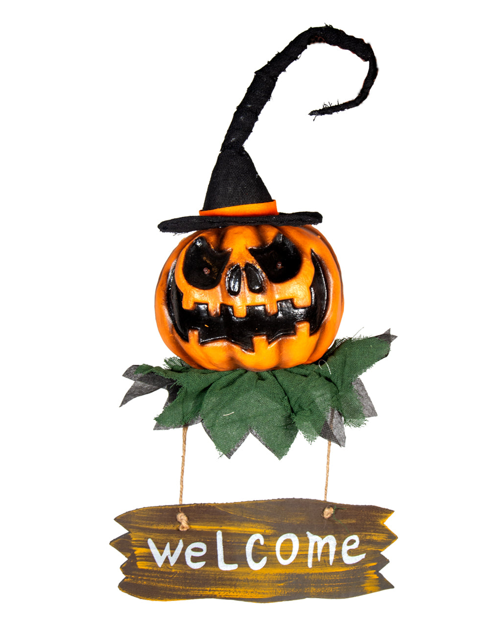 Kürbis mit Leuchtaugen Welcome Display 52cm