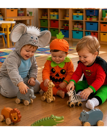 Pumpkin Onesie Toddler Costume with Hat