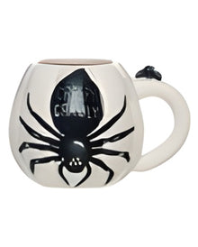 Weiße Kürbis Tasse mit schwarzer Spinne