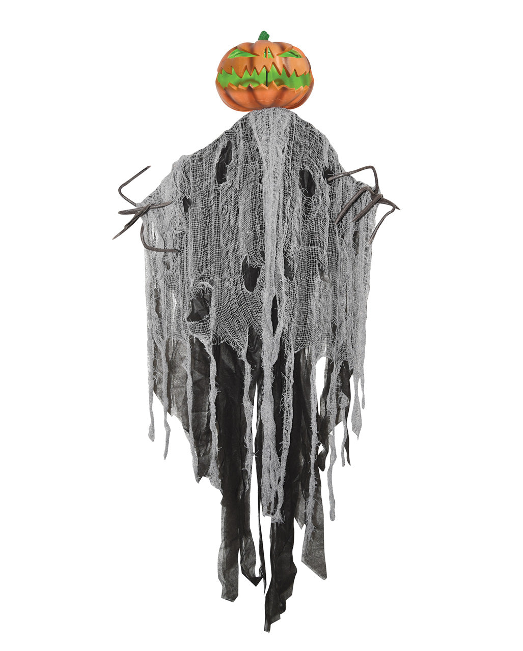 Spooky Kürbisgeist im Fetzenkleid mit LED
