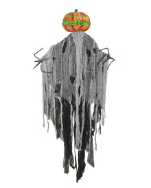 Spooky Kürbisgeist im Fetzenkleid mit LED