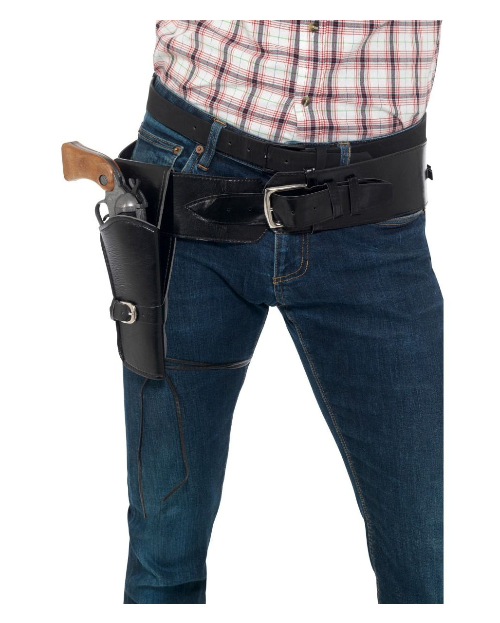 Schwarzes Kunstleder Pistolen Holster
