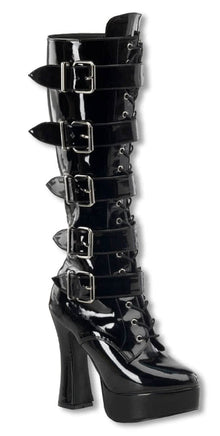 Plateau Stiefel mit Schnallen