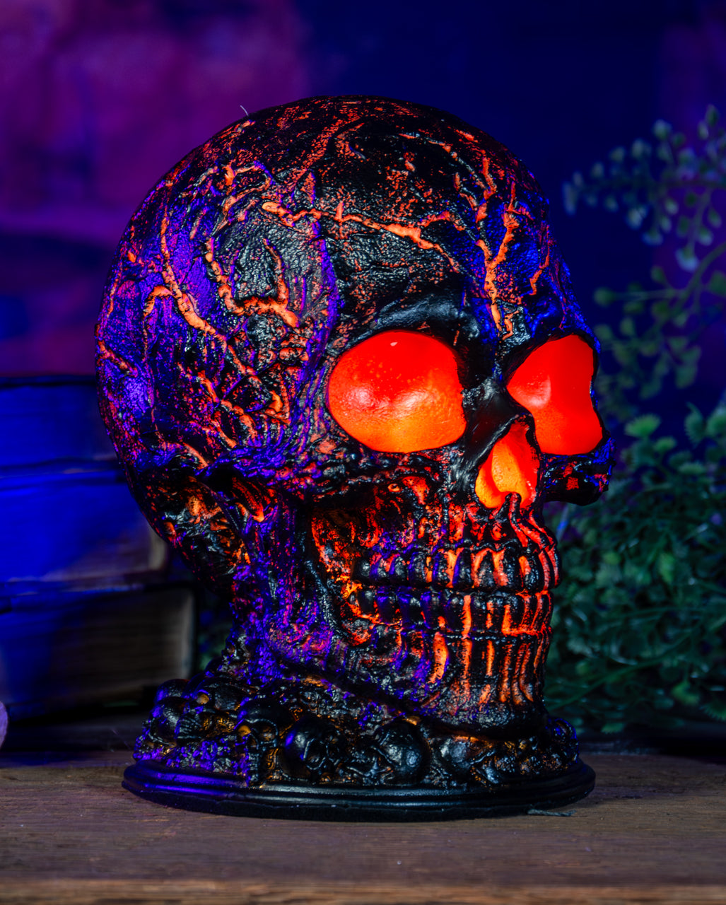 "Lava Stein" Totenkopf Lampe 20cm