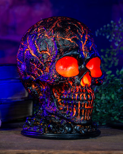 "Lava Stein" Totenkopf Lampe 20cm