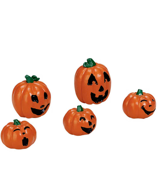 Lemax Spooky Town - Glückliche Kürbis Familie 5er Set