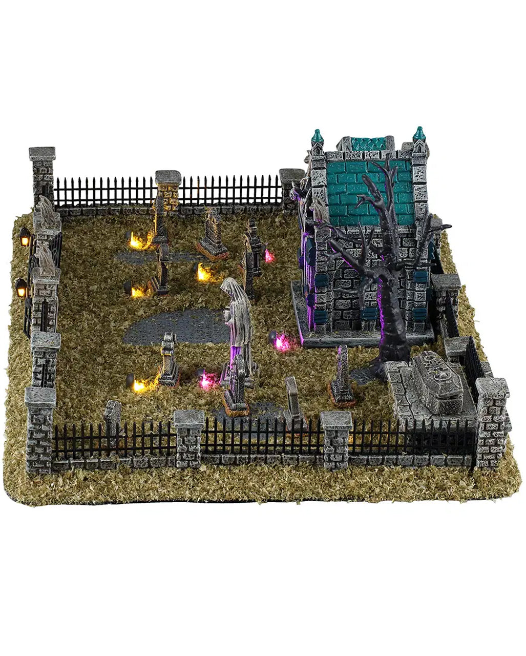 Lemax Spooky Town - Misty Crypt Graveyard Set