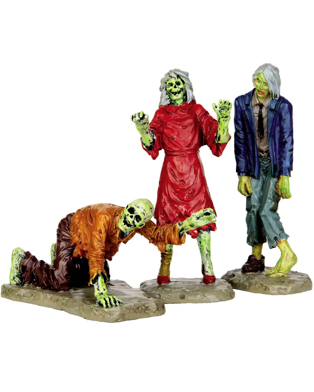 Lemax Spooky Town - Walking Zombies Set Of 3
