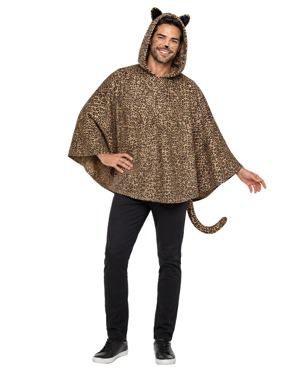 Leopard Poncho Kostüm