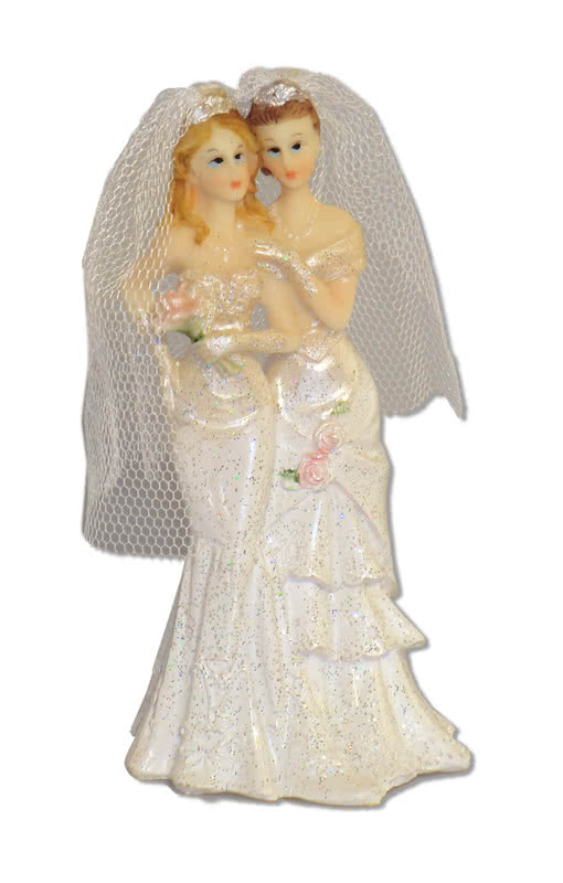 Lesbisches Hochzeitspaar Tortendeko  11,5 cm