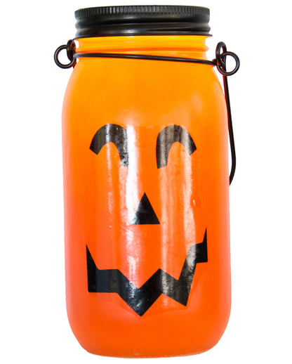 Glowing Pumpkin Glass Lantern