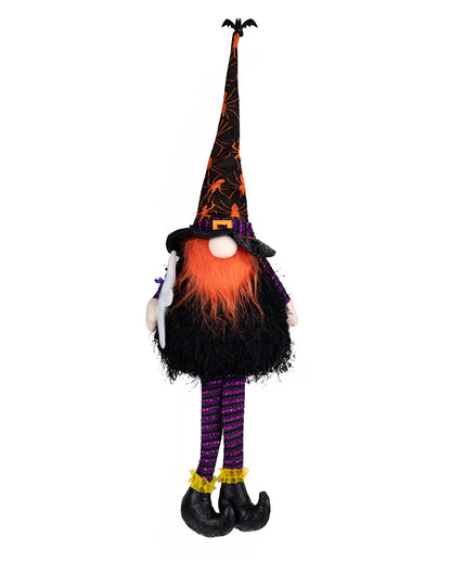 Leuchtender Halloween Zwerg Kantenhocker mit Geist 75cm