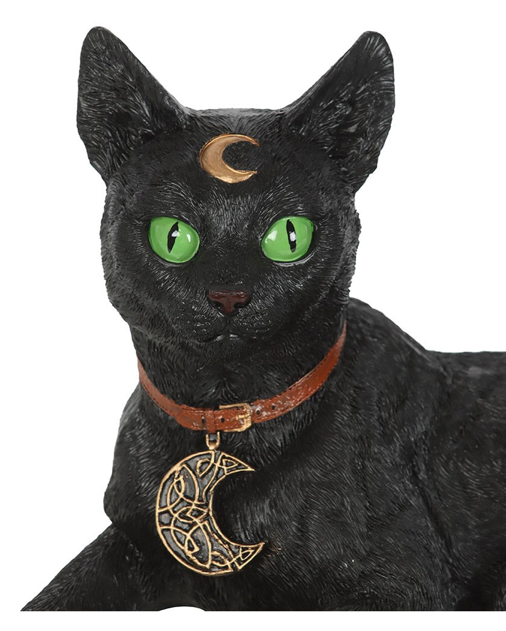 Reclining Cat With Crescent Moon 30cm