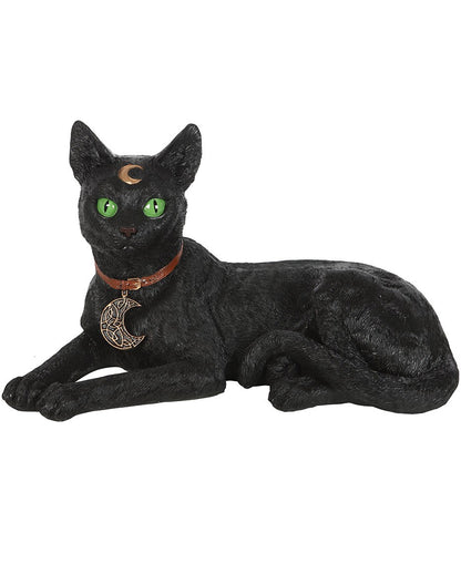 Reclining Cat With Crescent Moon 30cm
