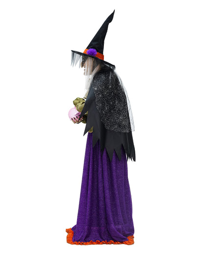 Madame Morbella Wahrsagende Hexe Halloween Animatronic 182cm