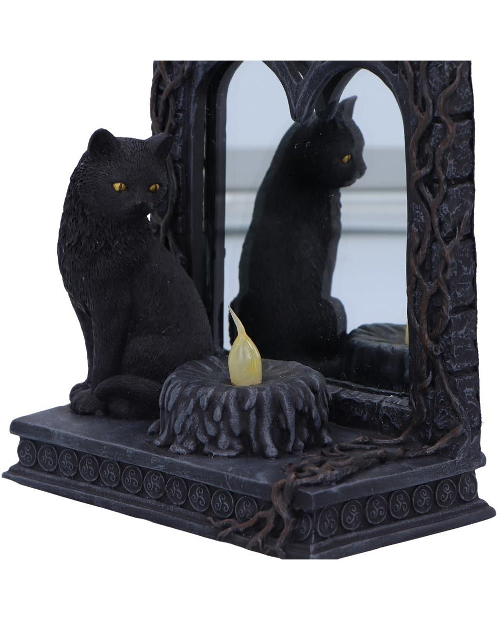 Magischer Spiegel mit Katze & Kerze 21cm