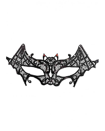 Makramee Fledermaus Augenmaske mit Strasssteinchen