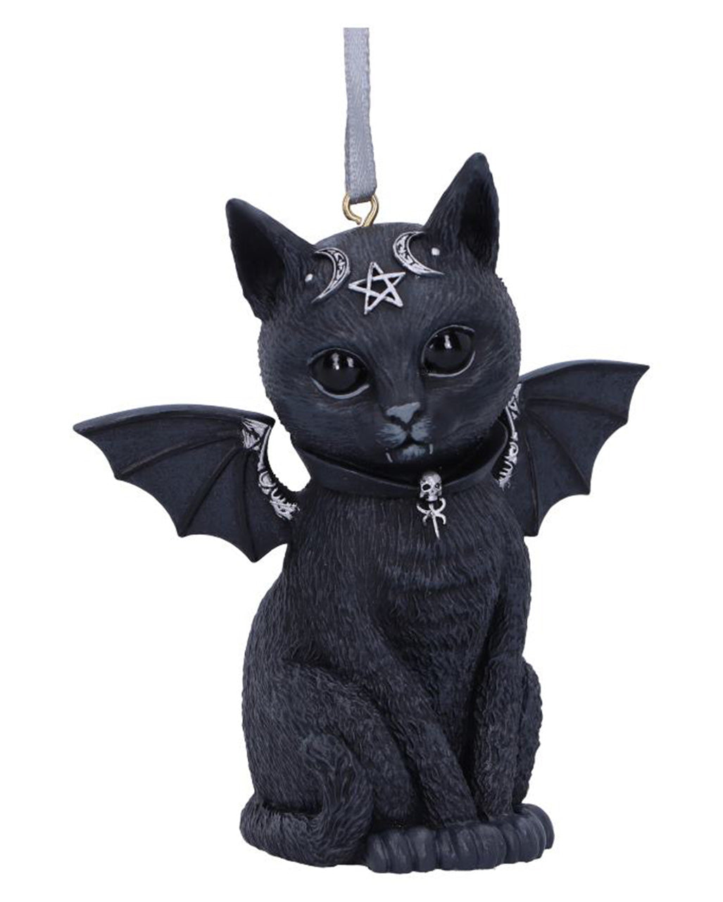 Malpuss Hexenkatze Christbaumkugel 9cm