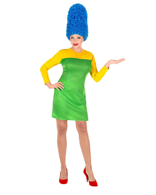 Marge Comic Damen Kostüm mit Perücke