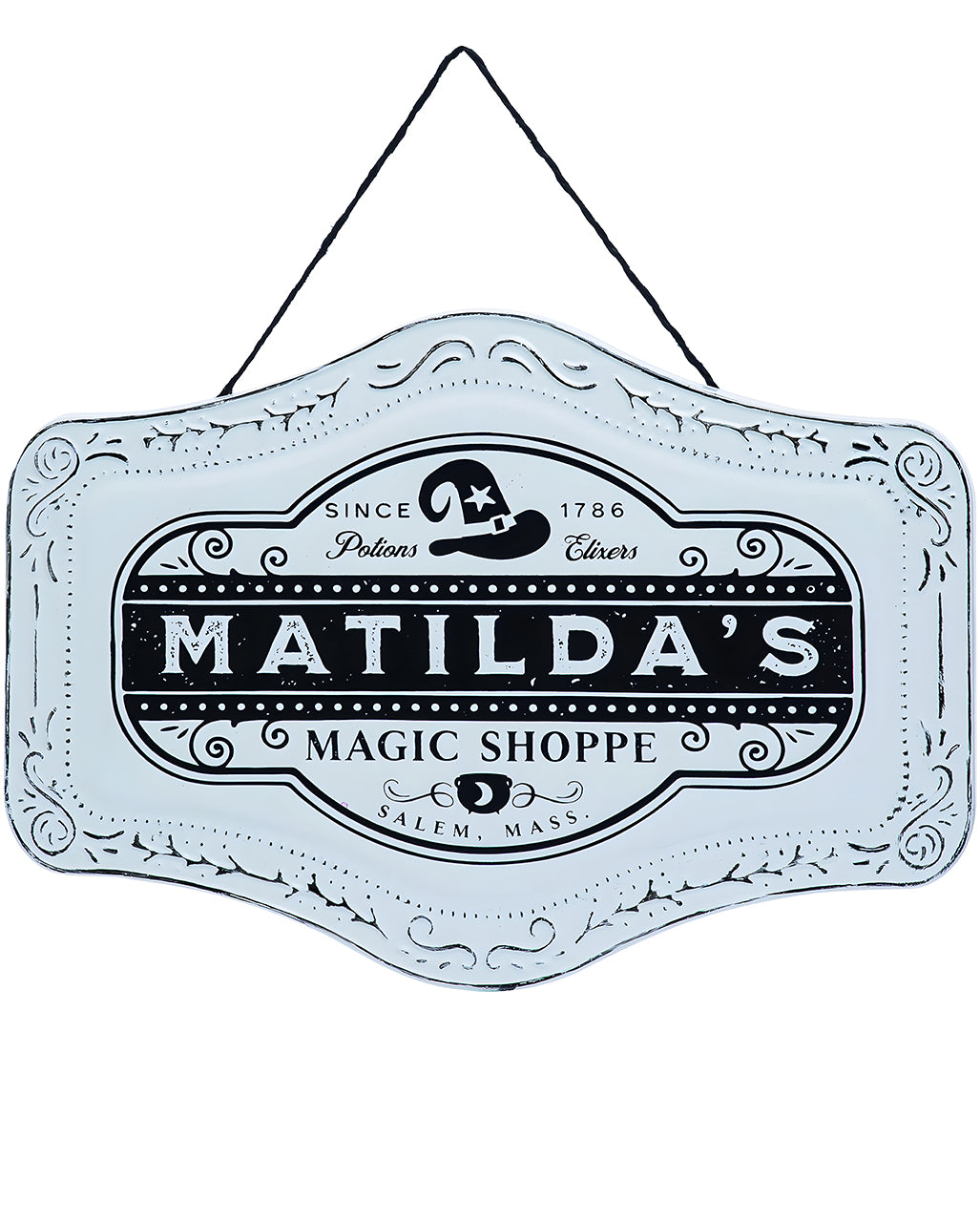 Matilda's Magic Shoppe Pewter Decorative Sign 37cm