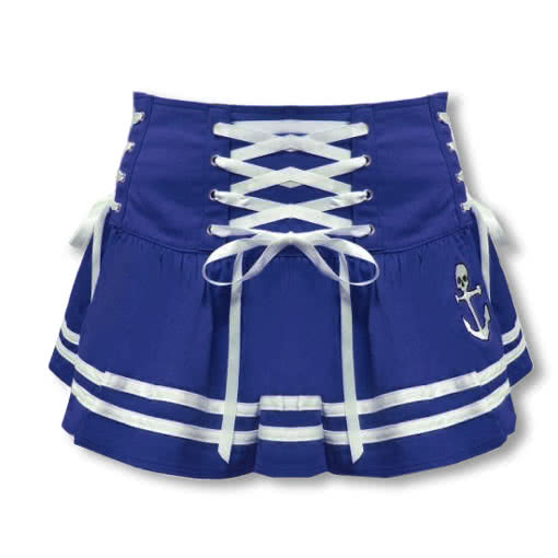 Rockabilly Matrosen Minirock blau