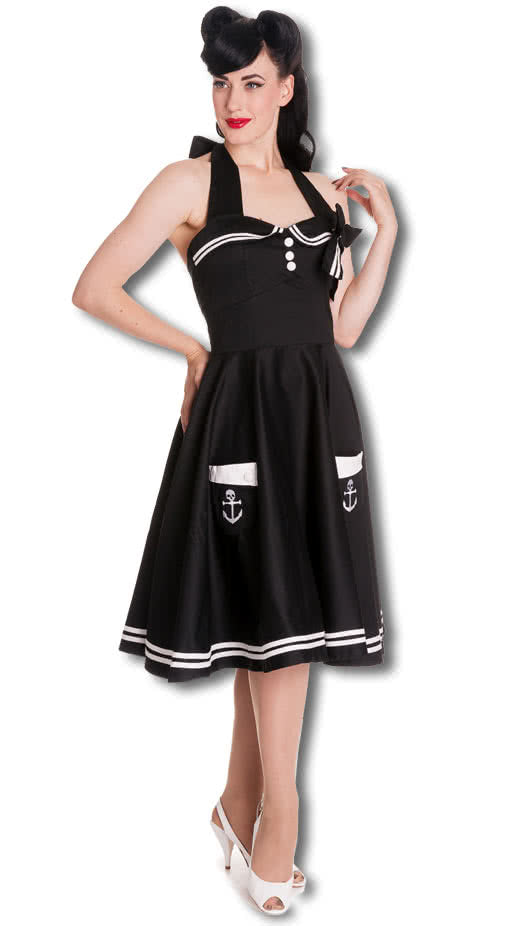 Matrosen Petticoatkleid schwarz