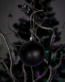 Matt Schwarze Christbaumkugeln Ø 6cm - 6 Stück