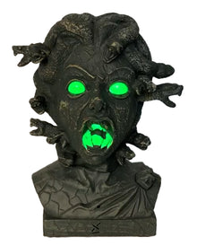 Medusa Schlangen Statue mit Licht, Sound & Bewegung 30cm