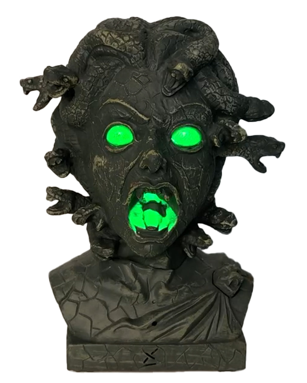 Medusa Schlangen Statue mit Licht, Sound & Bewegung 30cm