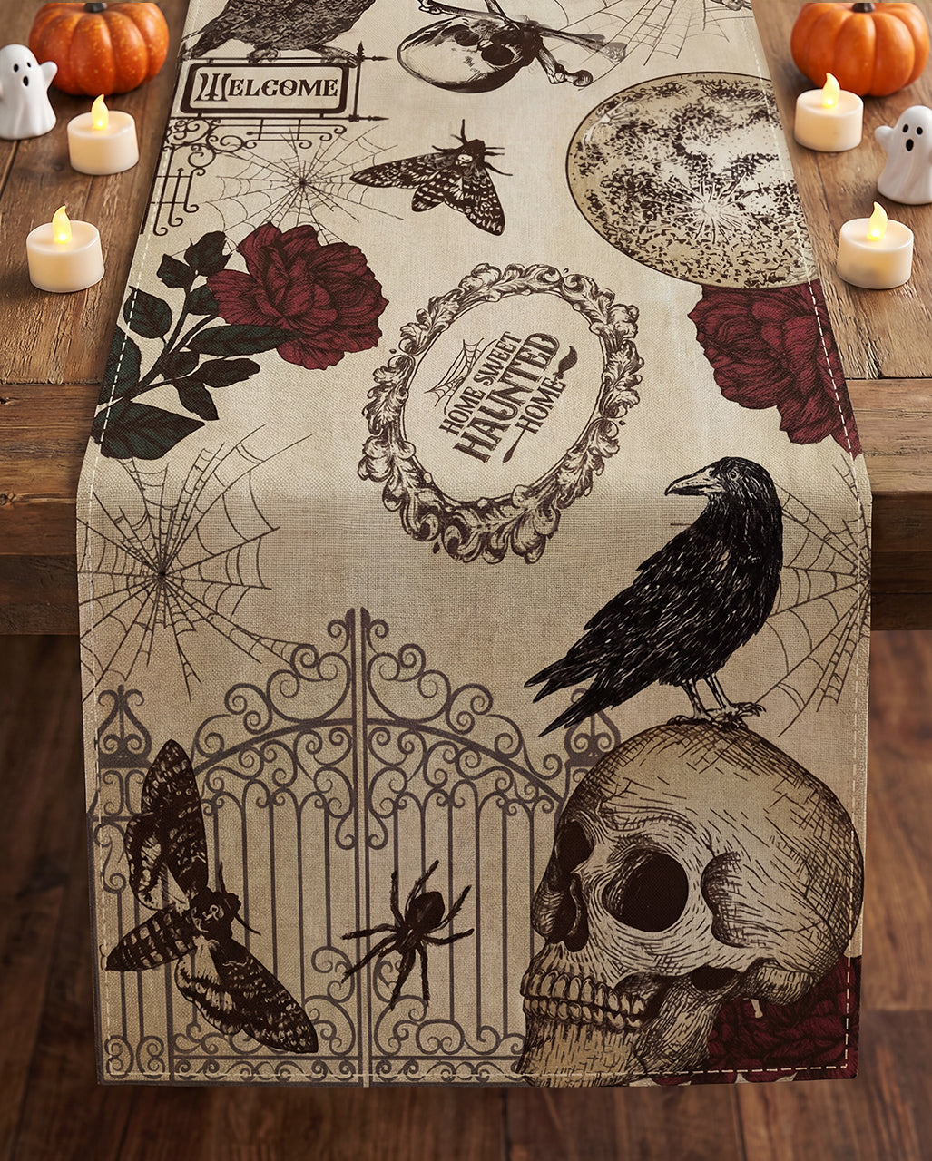 Memento Mori Garden Table Runner 183cm