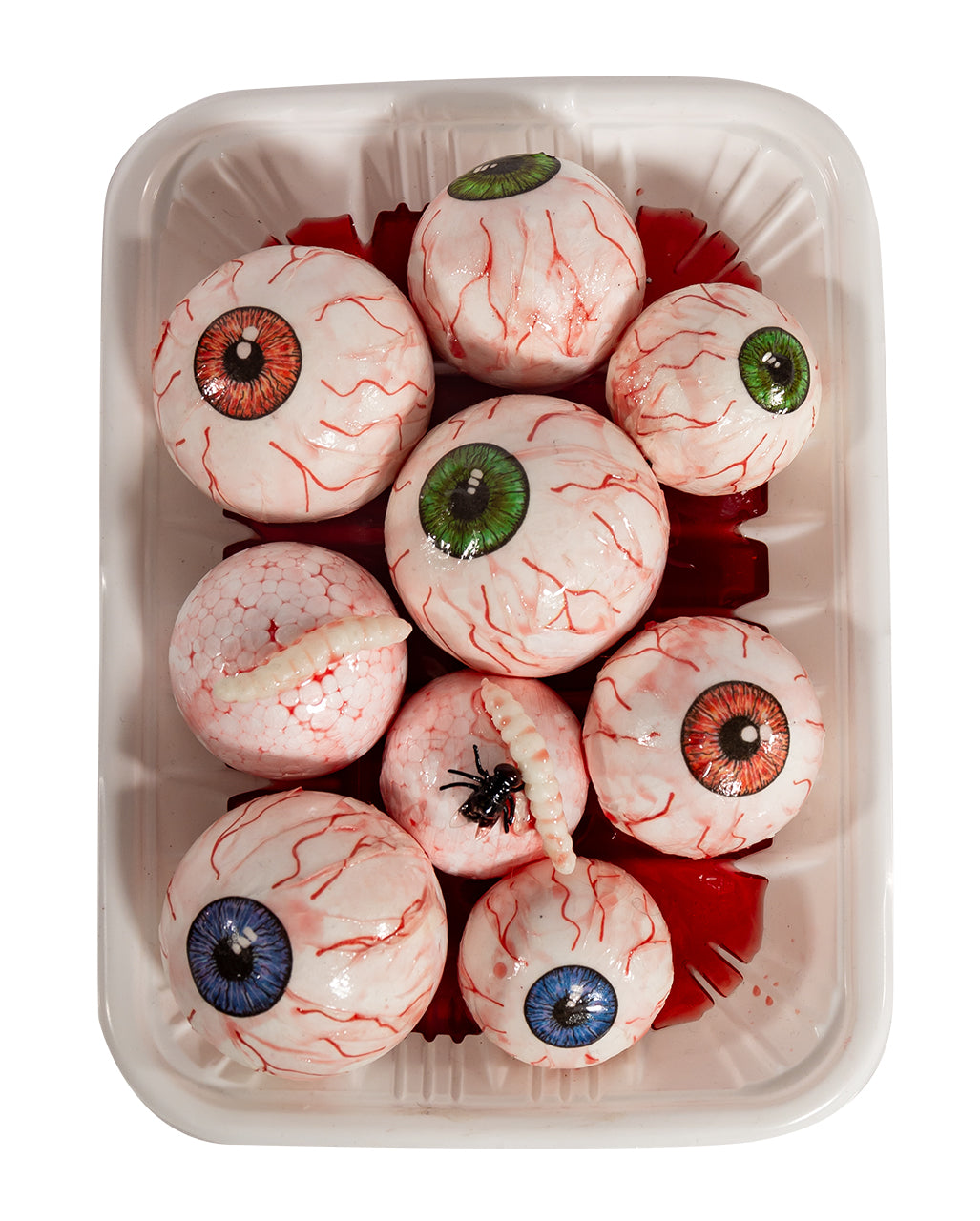 White Butcher's Bowl With Bloody Eyeballs 19cm
