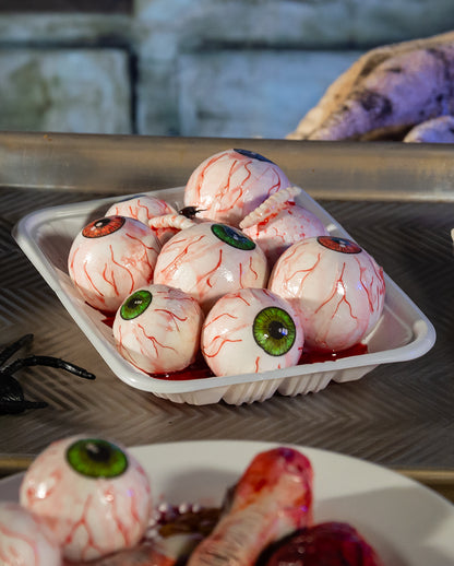 White Butcher's Bowl With Bloody Eyeballs 19cm