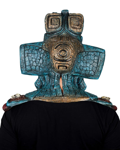 Mictlantecuchtli Maske mit Brustpanzer