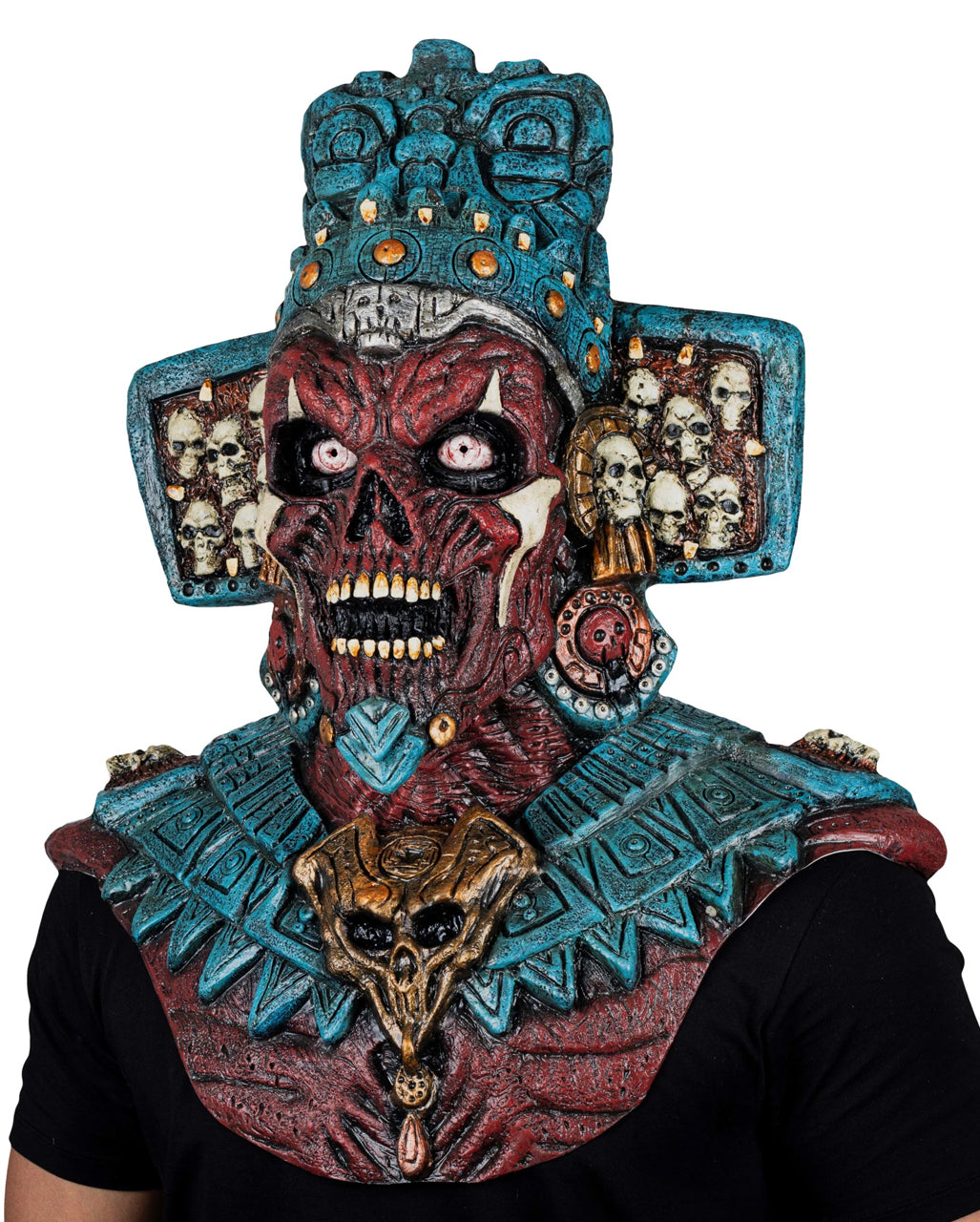 Mictlantecuchtli Maske mit Brustpanzer