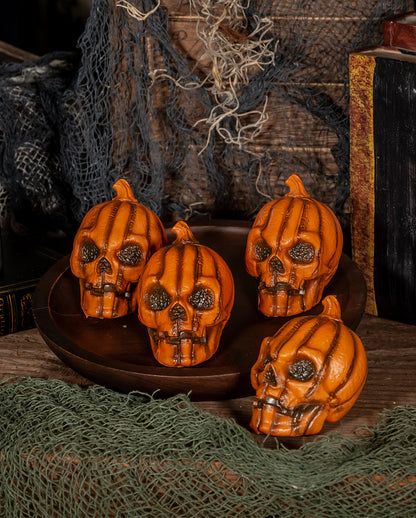 Mini-Kürbis Totenschädel 4er-Set
