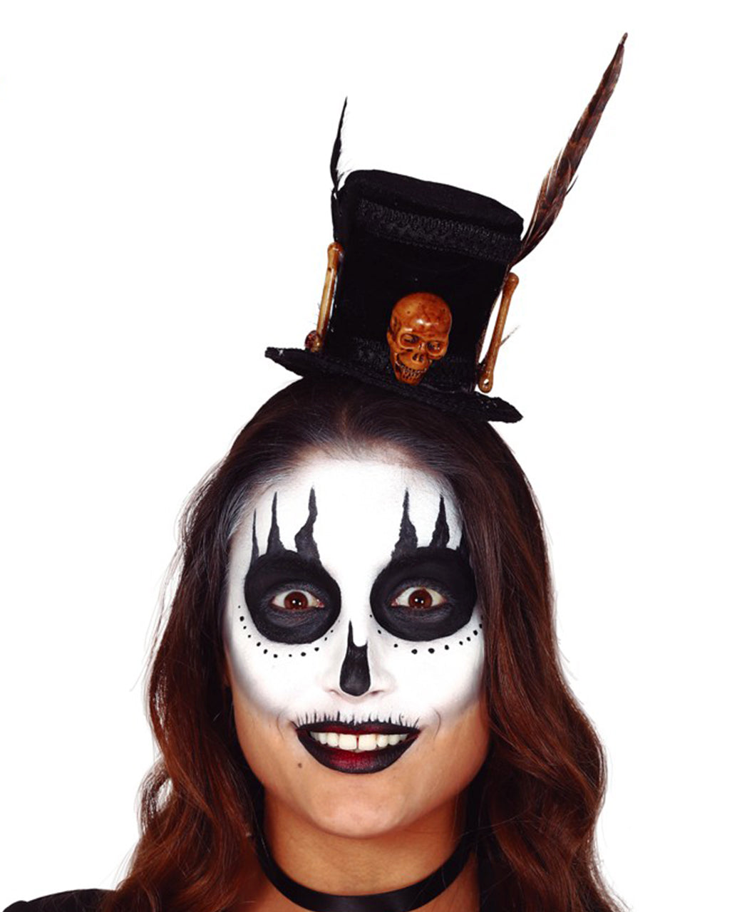 Mini Voodoo Zylinder mit Knochen & Totenkopf