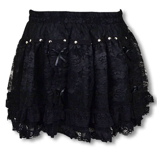 Mini Spitzenrock Schwarz
